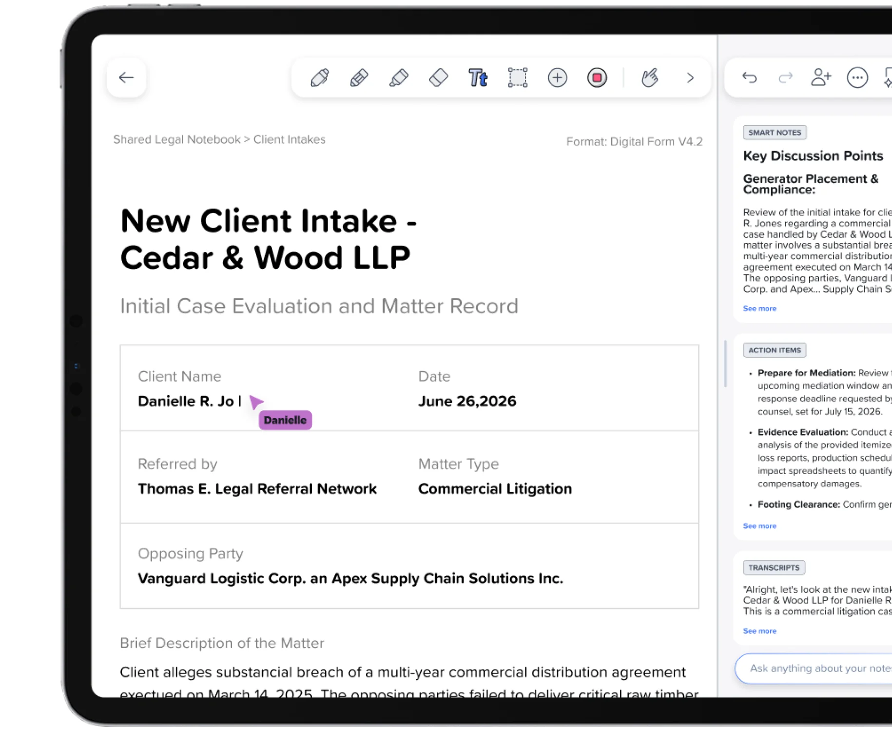 Client intakes and consultations
